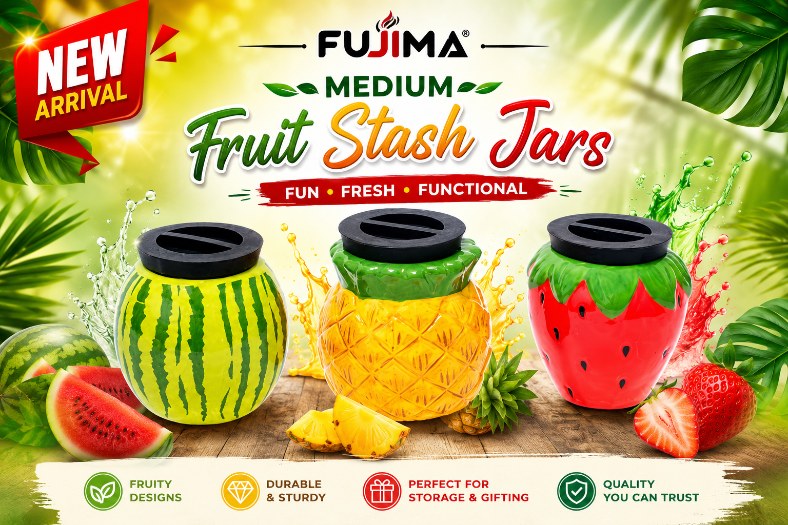 Fujima  Medium Fruit Stash Jars Msj5 6CT (C4) product image