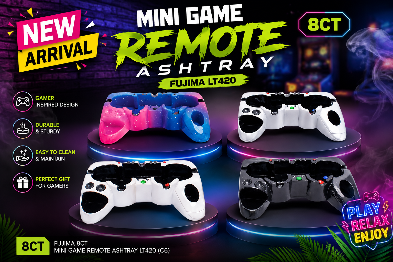 Fujima 8CT Mini Game Remote Ashtray LT420 (C6) product image