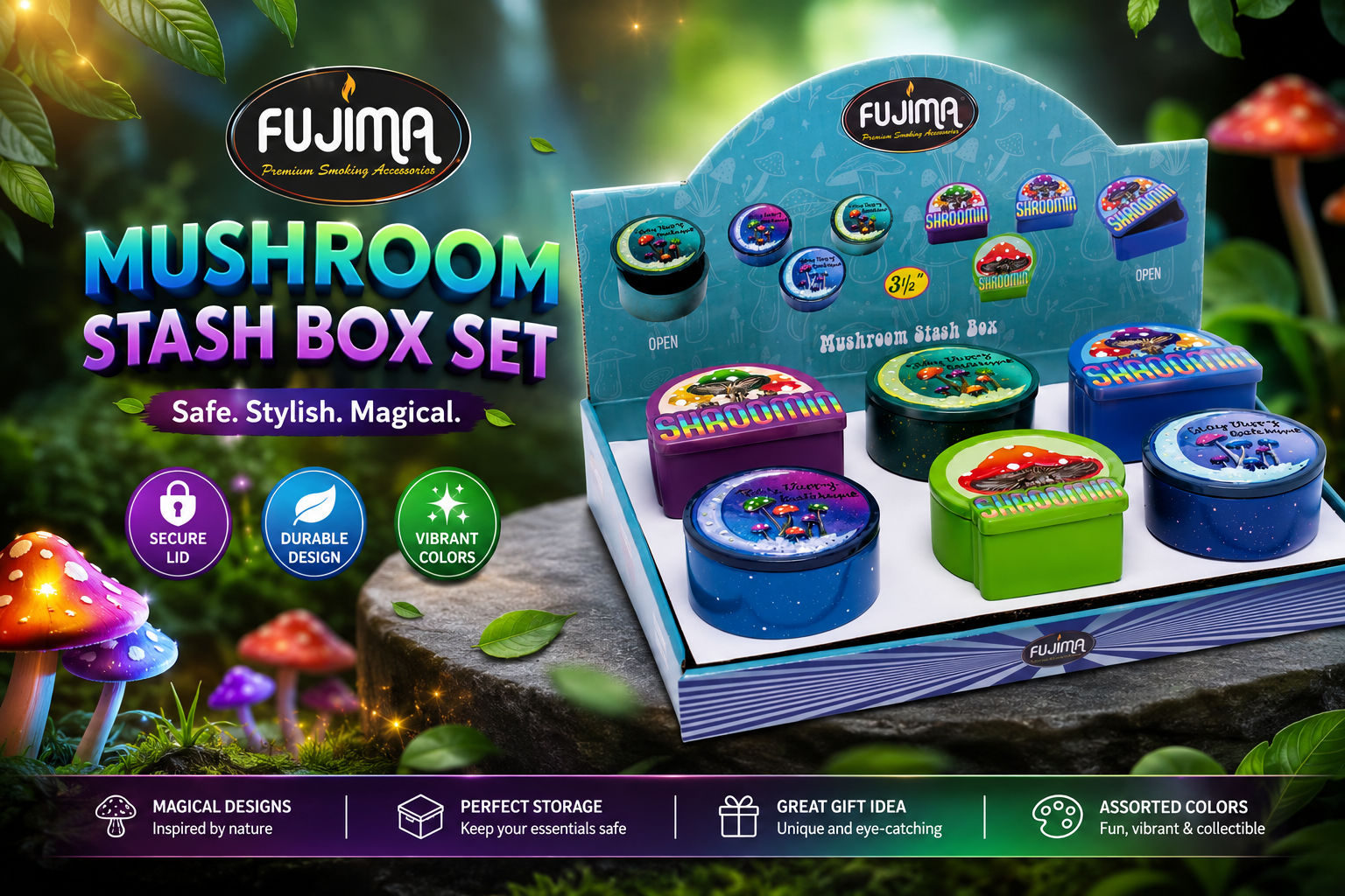 Fujima Mushroom Ssb32 Stash Box Set 6CT (C40) product image