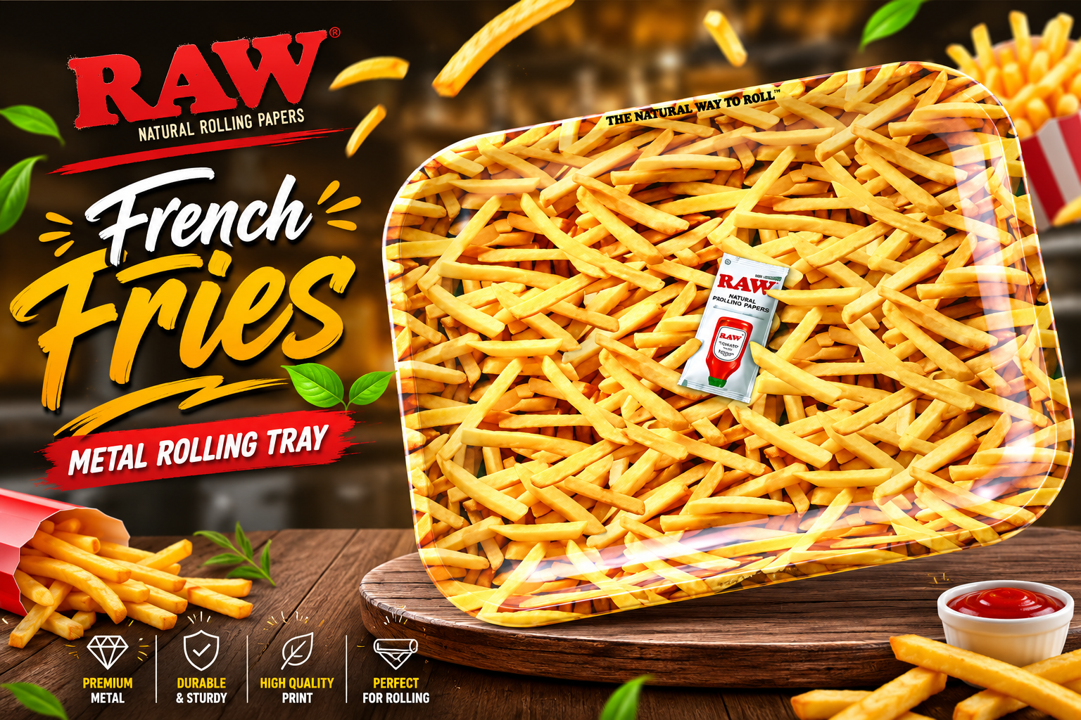 Raw ACC Tray French Fries Metal Rolling Large 1Ct (C25) product image
