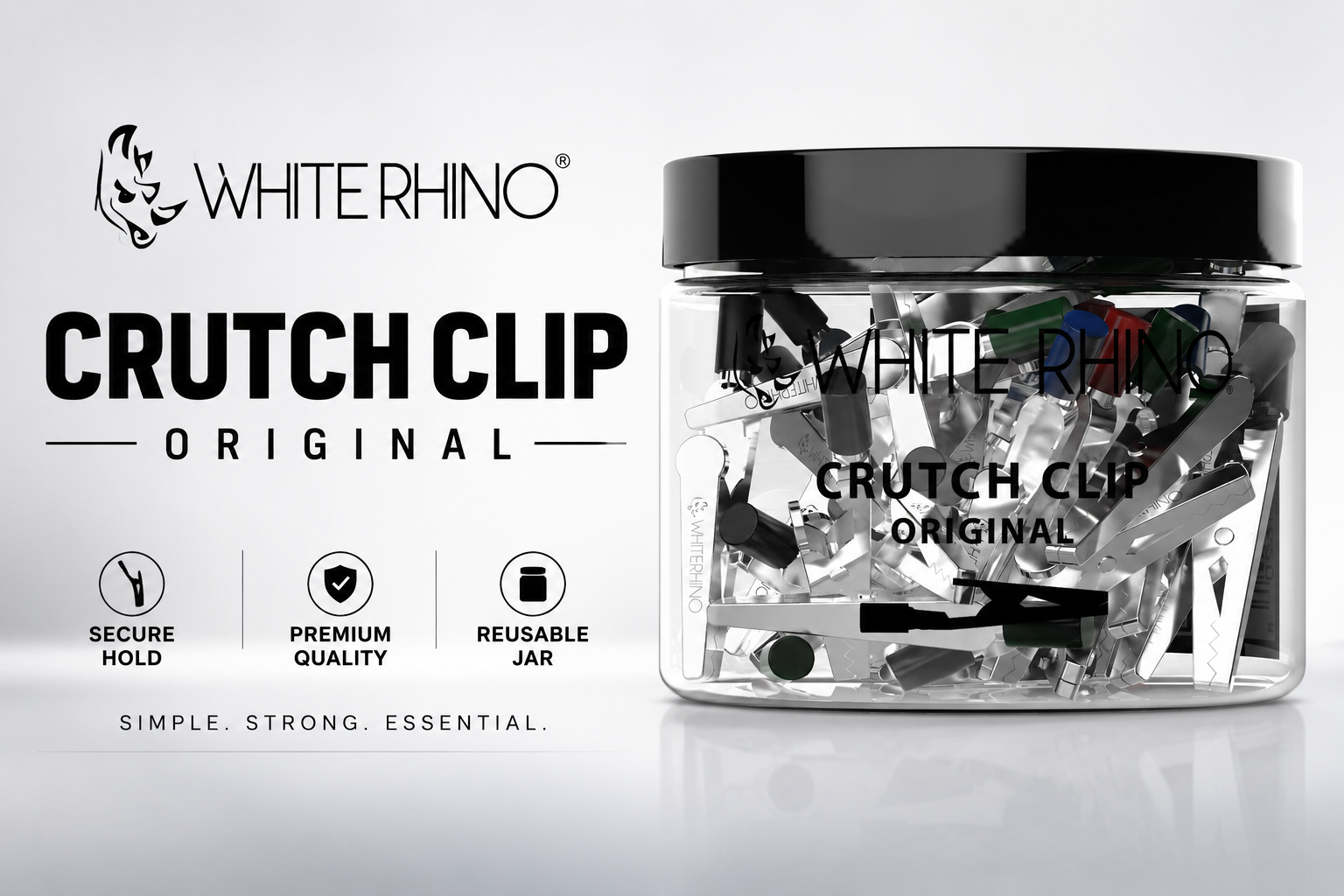 White Rhino Crutch Clip Jar 50CT (C16) product image
