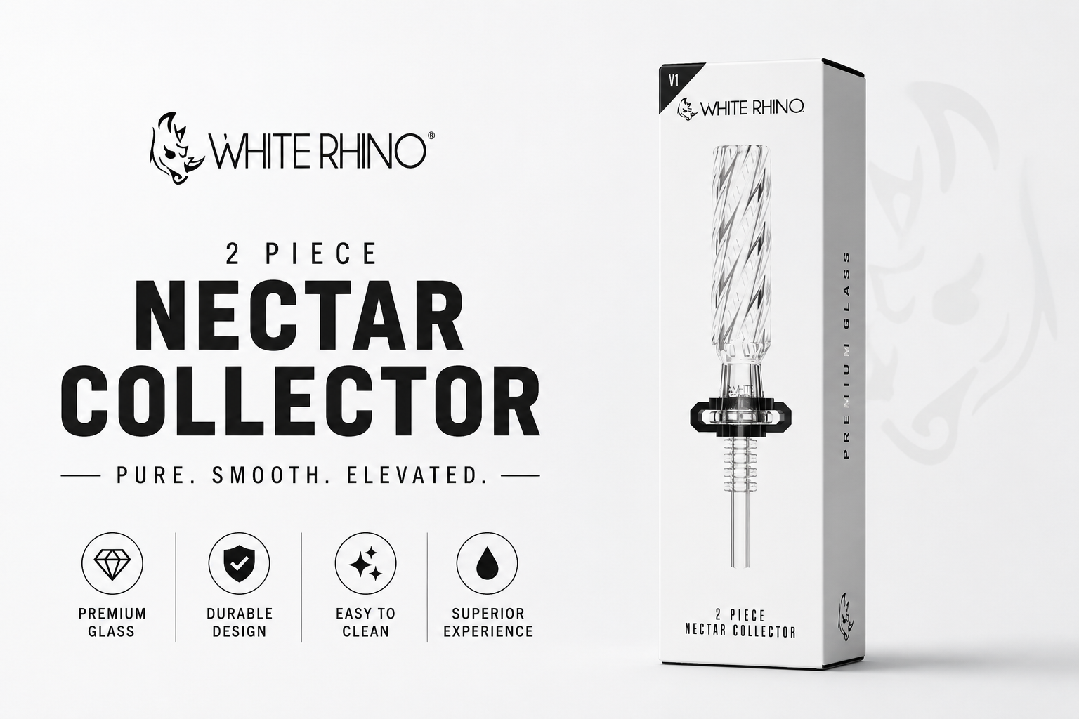 White Rhino 2 Piece Nectar Collector 5CT (C12) product image