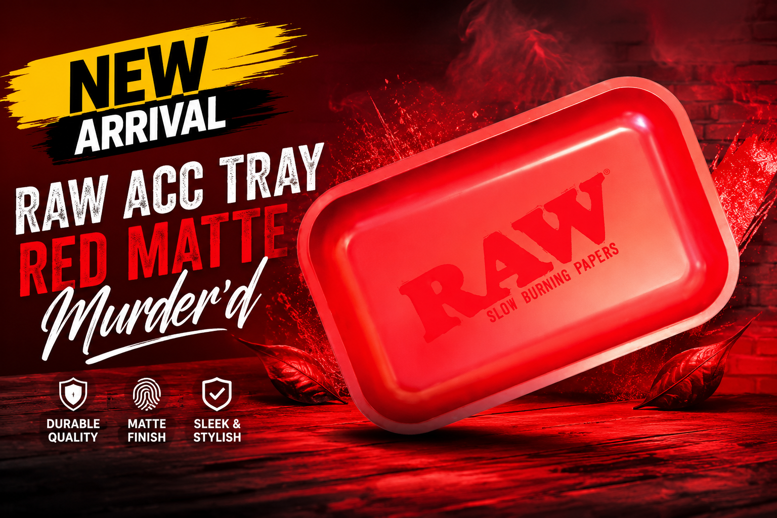 Raw ACC Tray Red Matte Murder'd Medium 1Ct (C50) product image