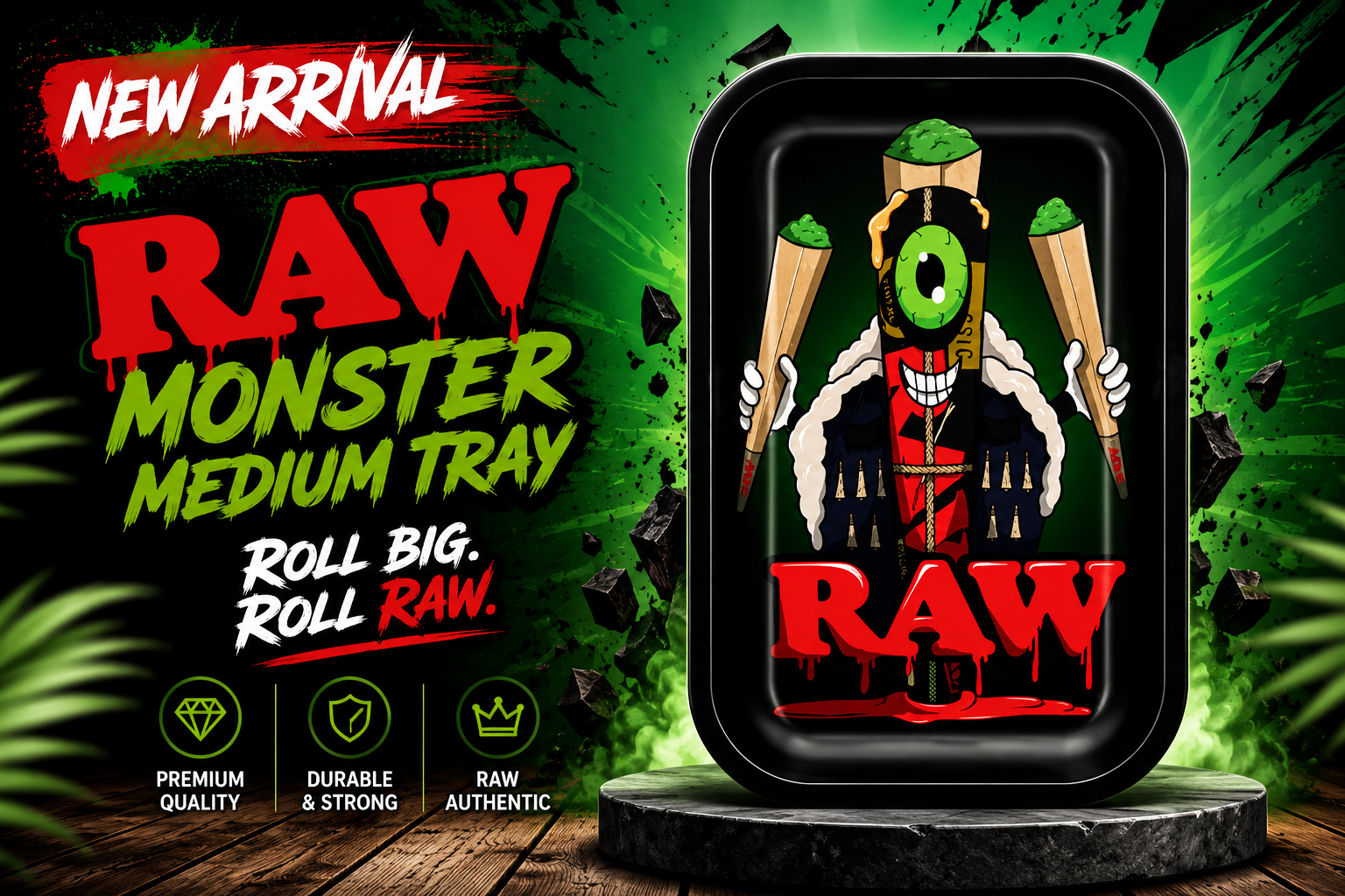 Raw ACC Tray Monster Medium 1CT (C50) product image