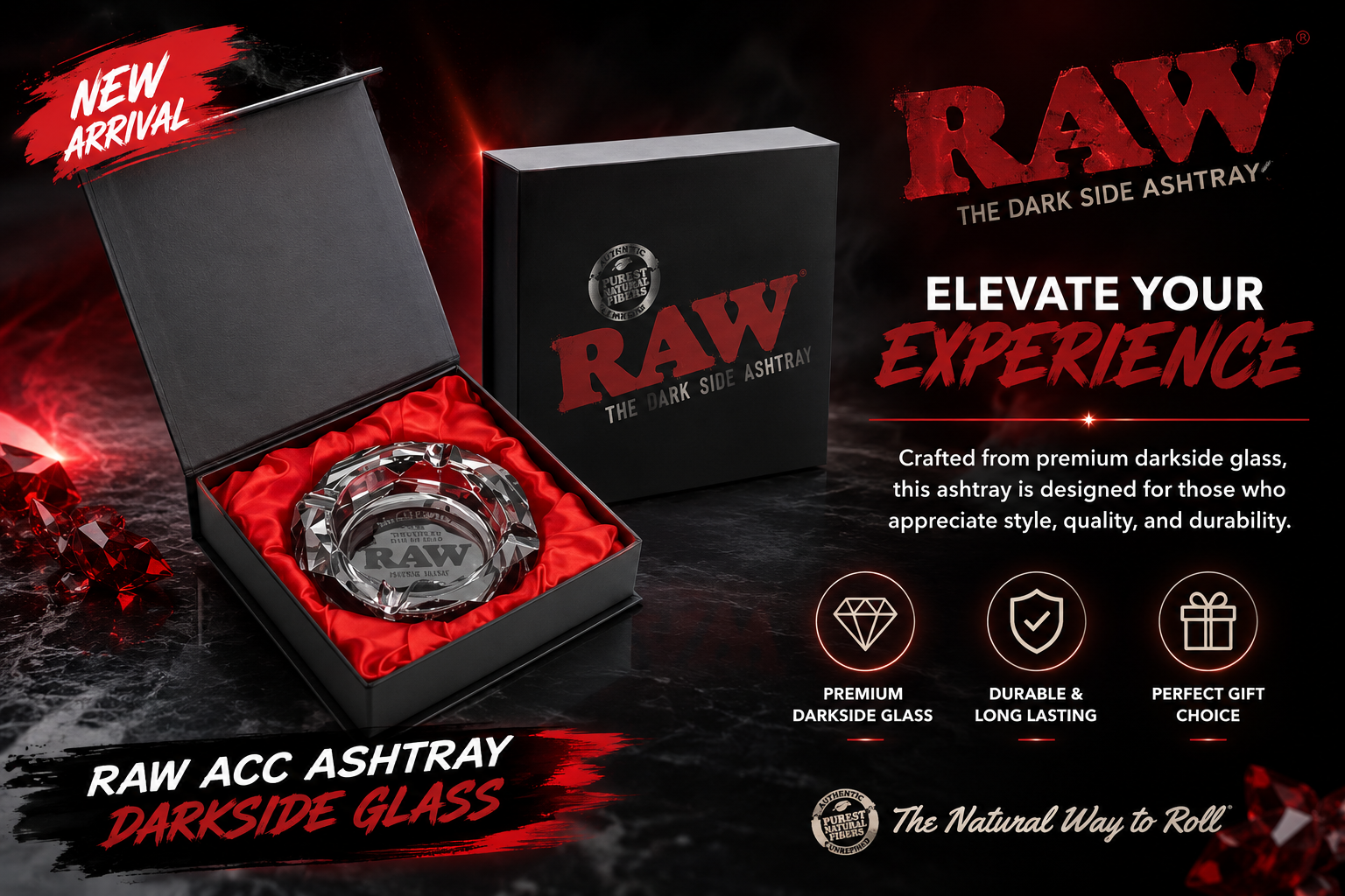 Raw ACC Ashtray Darkside Glass 1CT product image