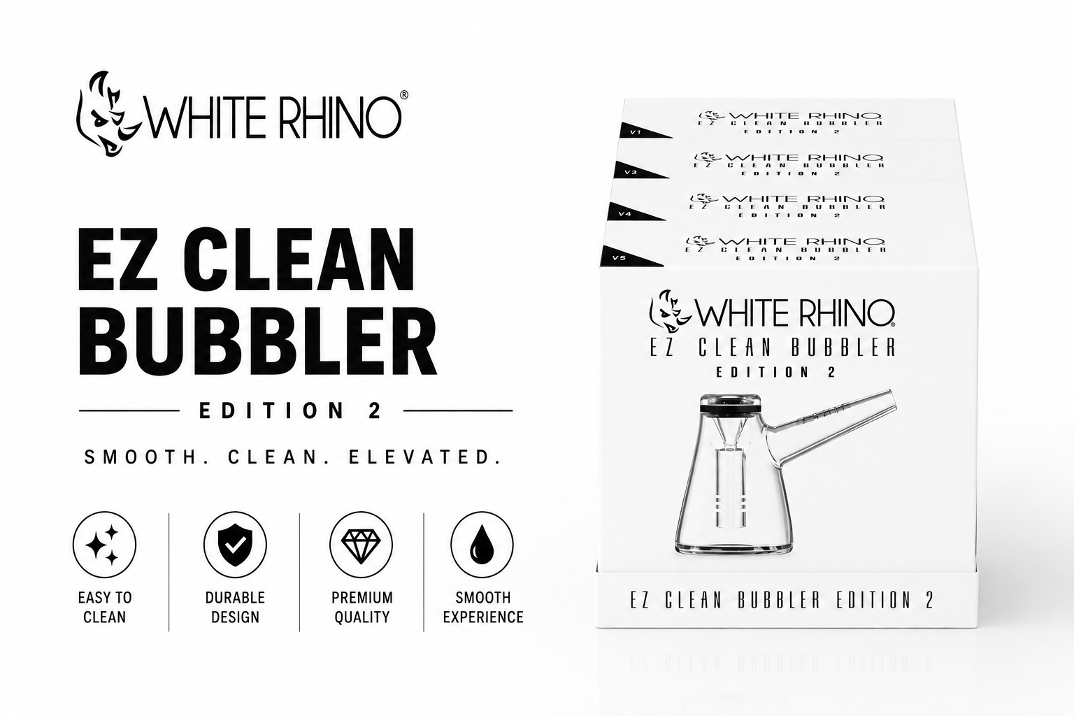White Rhino Edition 2 Ez Clean Bubbler 3CT (C12) product image