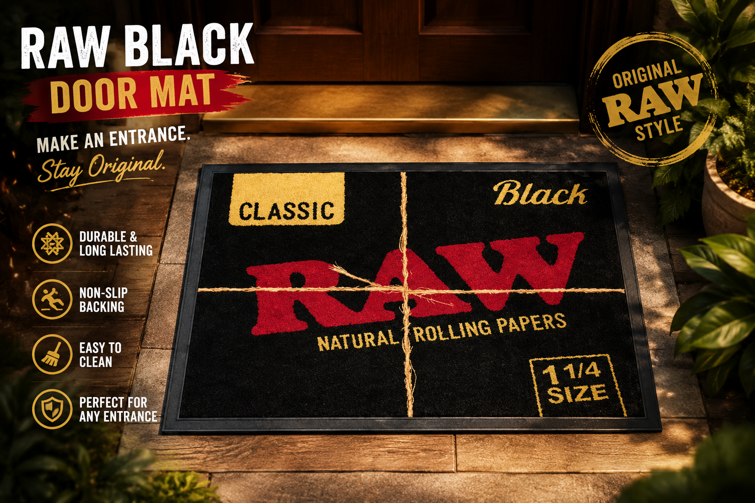 Raw Black Door Mat  product image