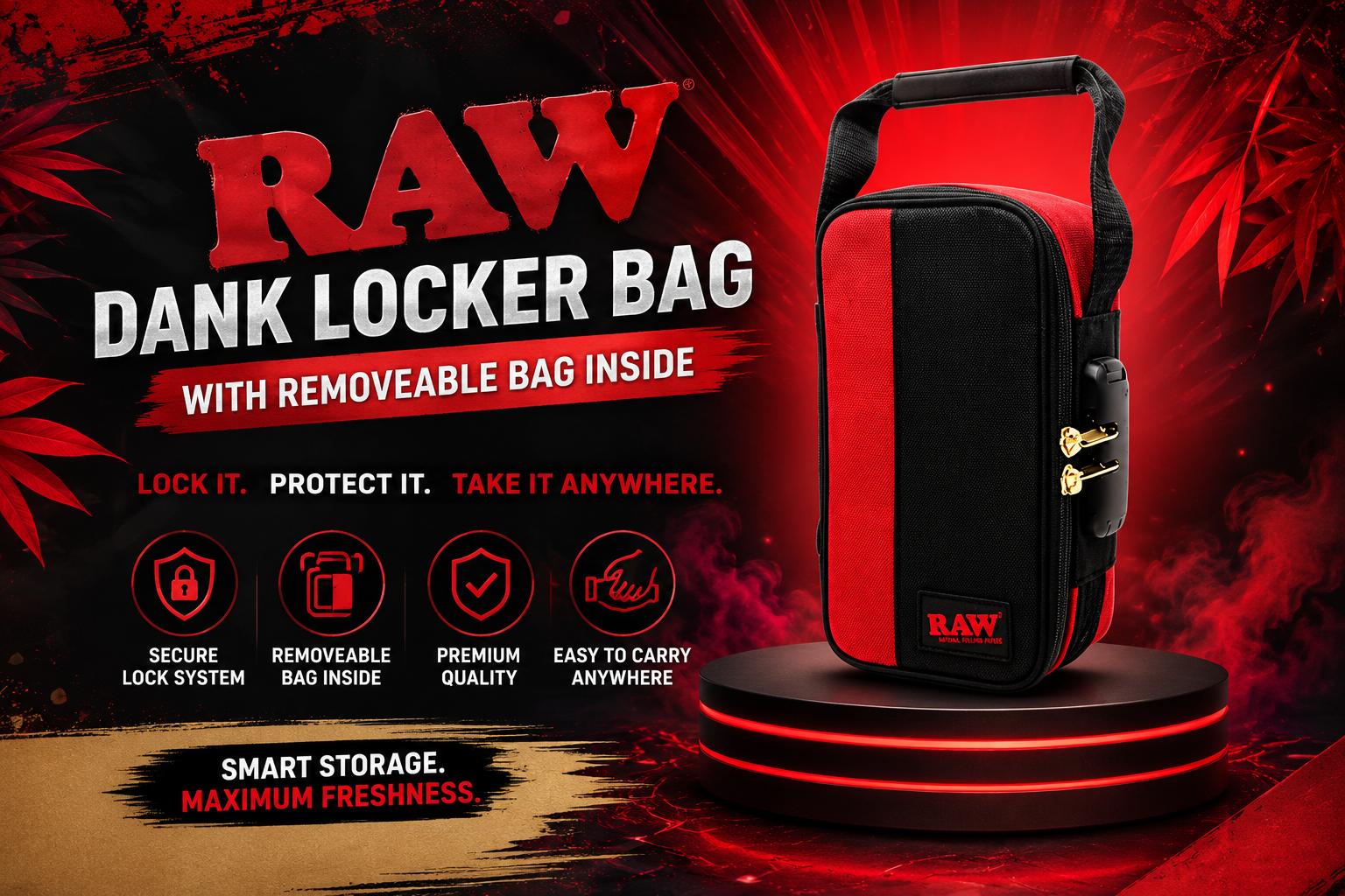 Raw Dank Locker Bag With Removeable Bag Inside 1CT (C1) product image