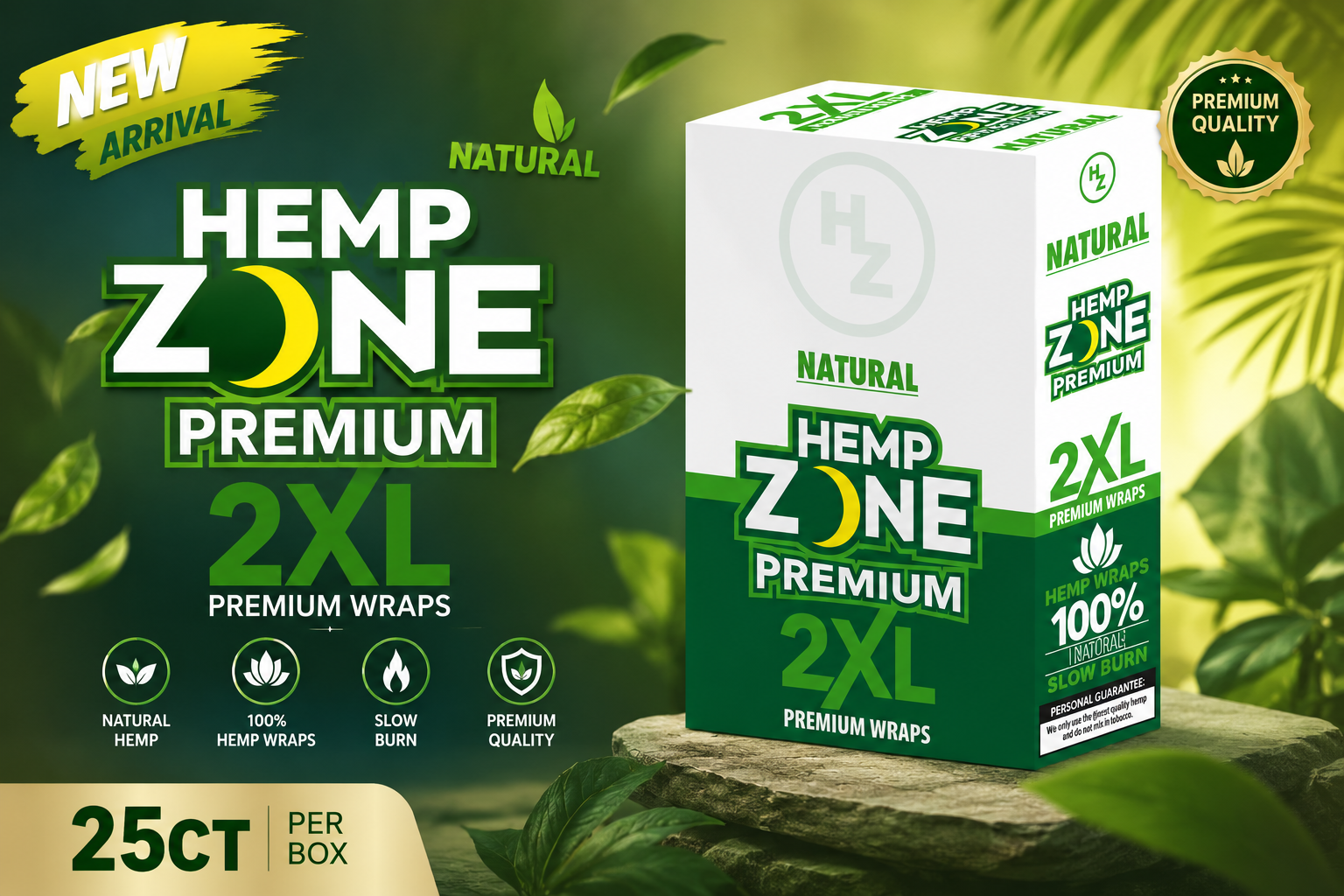CP Hemp Zone Premium 2Xl Wraps 25CT product image