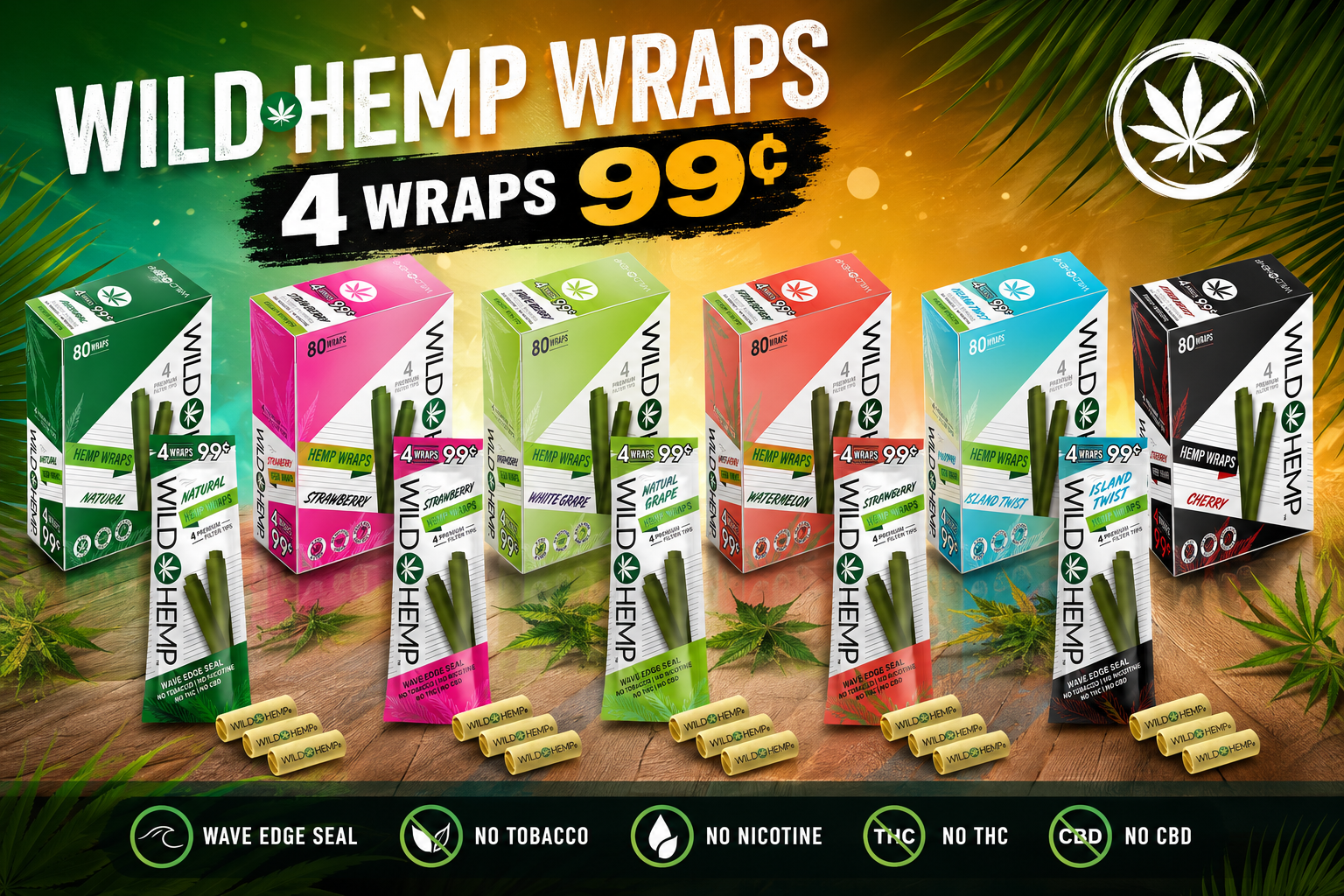 CP Wild Hemp Wraps 4/99C 20CT (C30) product image