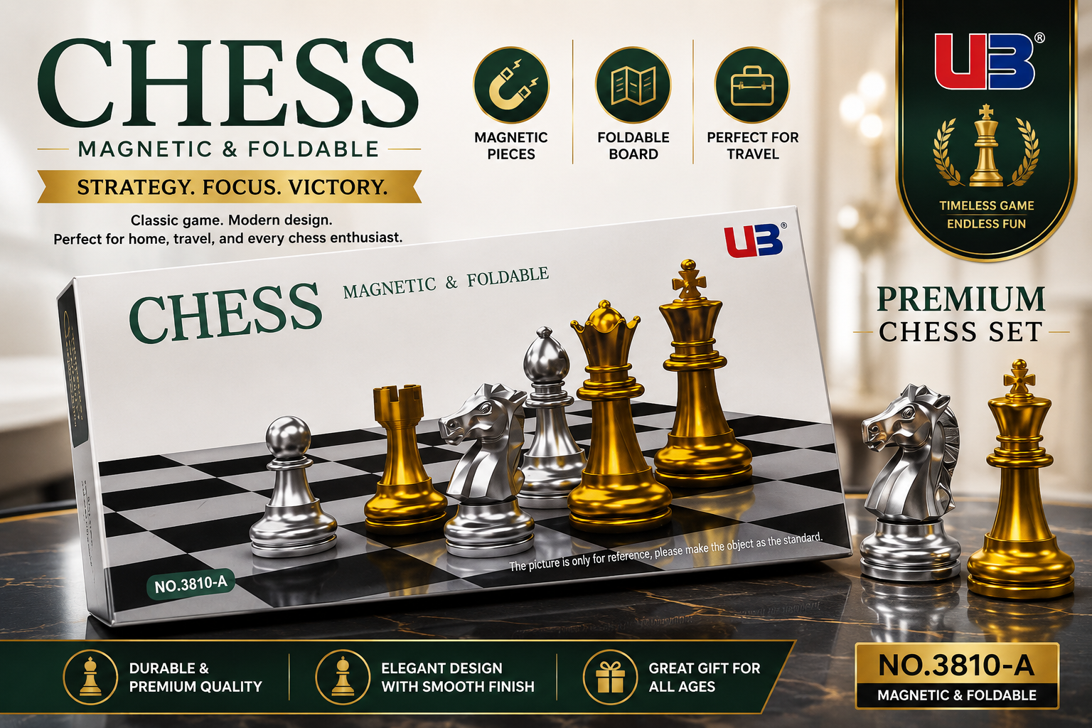 UB Magnetic Foldable Chess 1CT (C48) product image