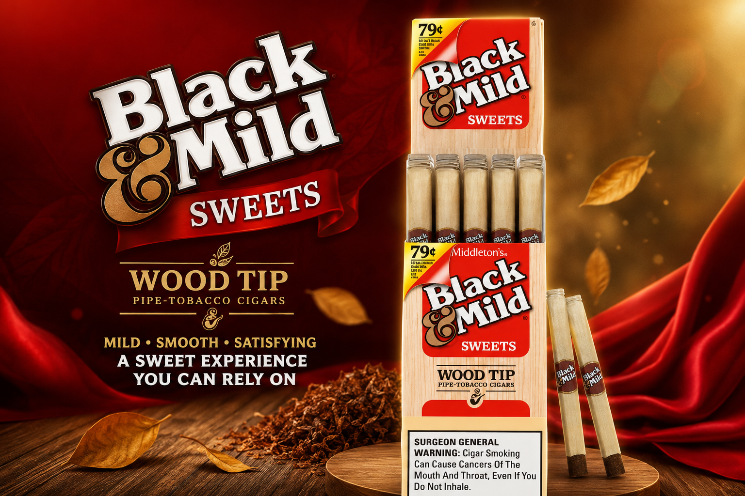 CGR Black N Mild 79C 25CT Wood Tip Sweet (C30) product image