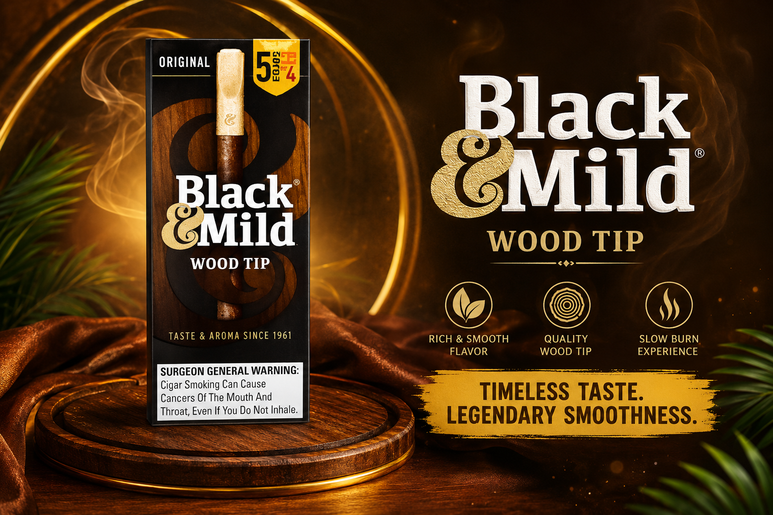CGR Black N Mild 5For4 Wood Tip (C30) product image
