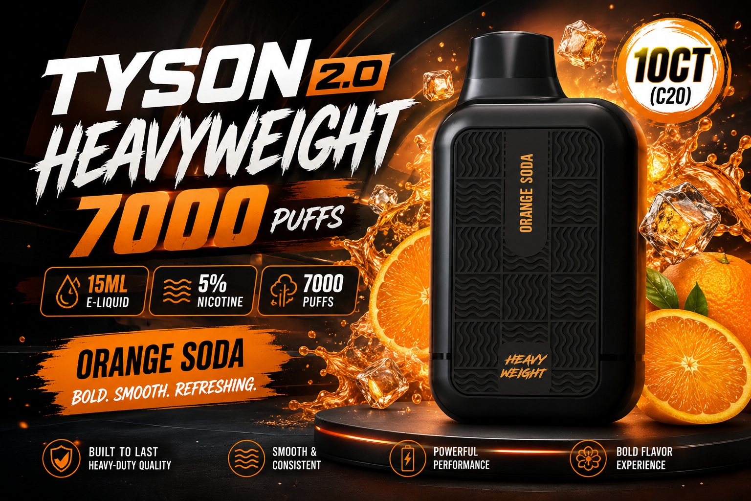 Tyson 2.0 Heavyweight 7000 Puffs 15ML 5% 10CT (C20) product image