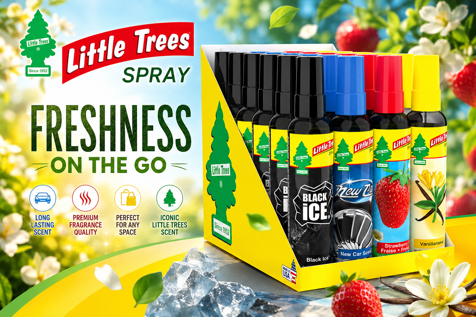 Air Freshener Little Trees Spray 3.5 Fl OZ 12CT Assorted (C2) product image