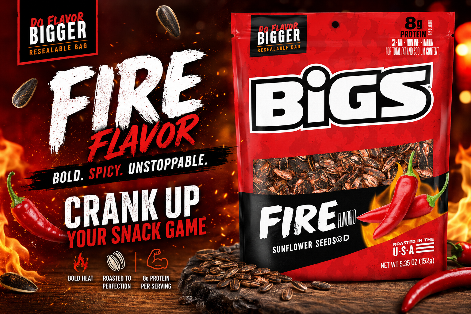 Bigs Sunflower 5.35OZ Taco Bell Fire Sauce 1CT (C12) product image