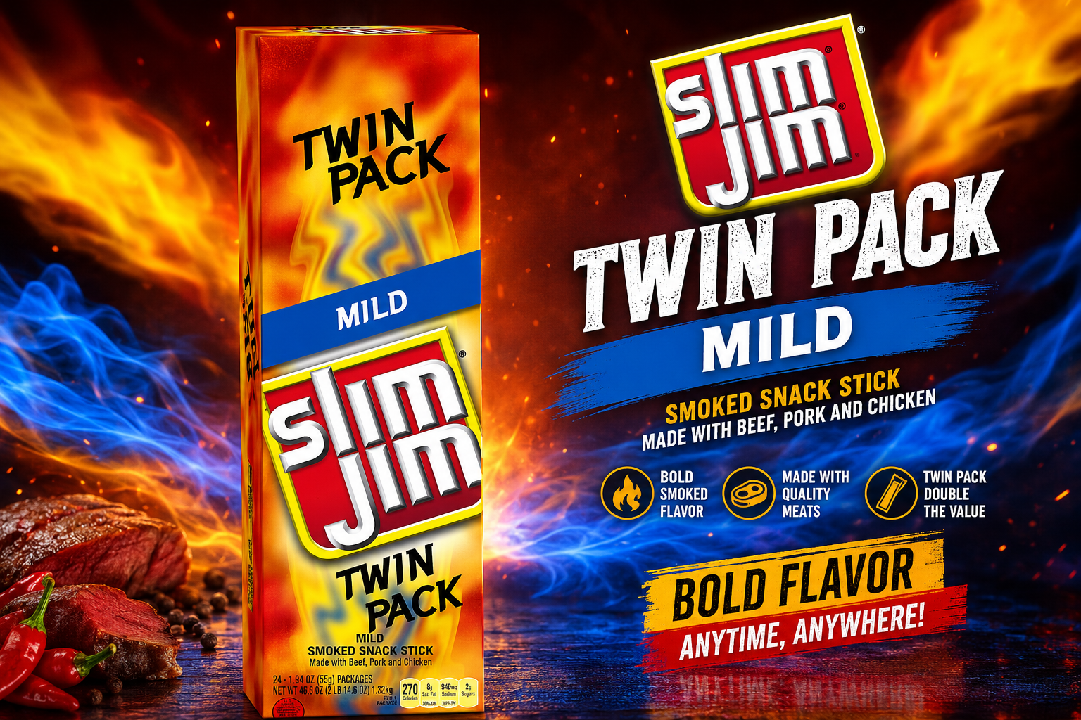 Slim Jim 24CT Twin Pack Mild (C6) product image