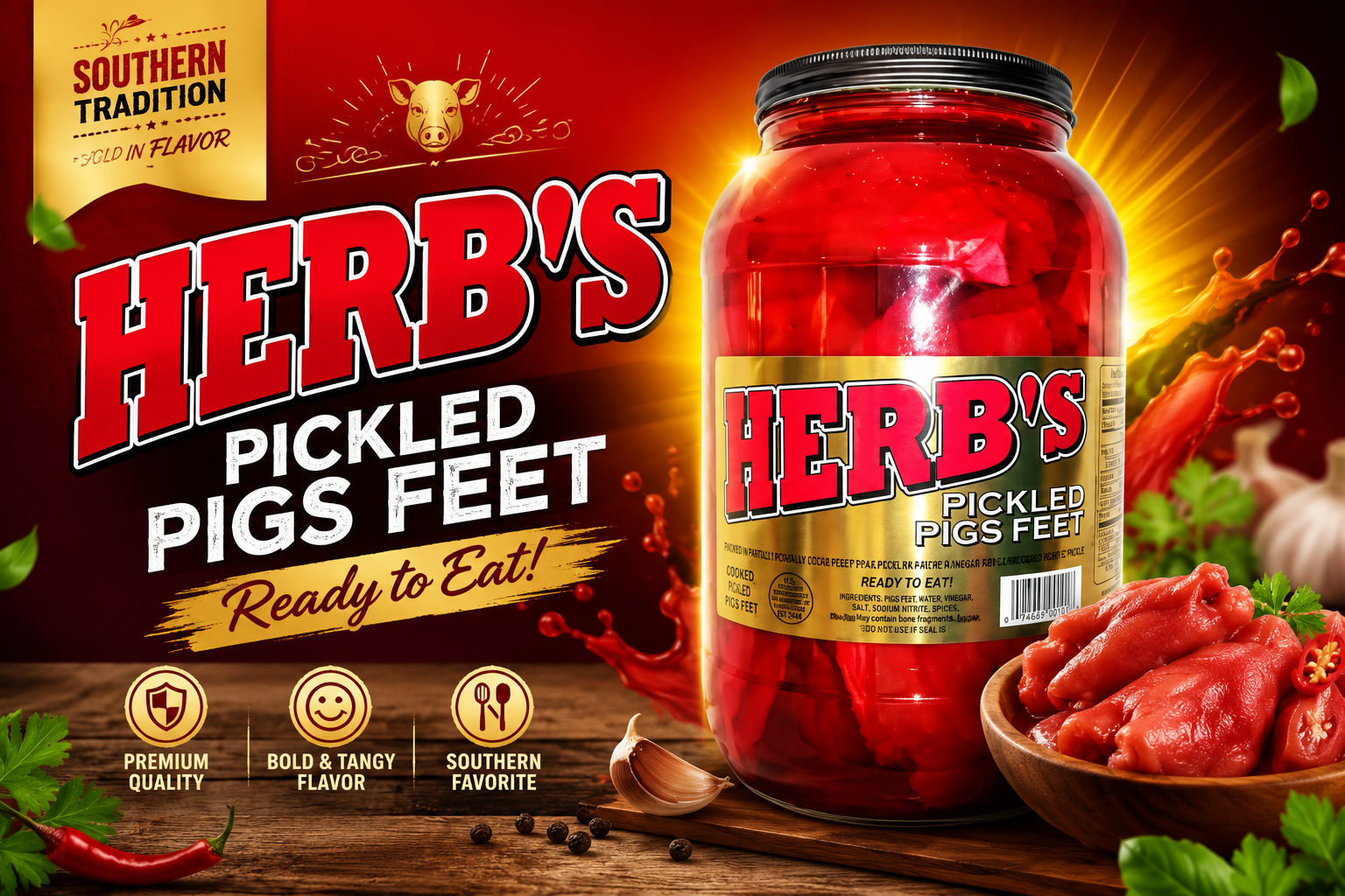 Herbs Pig Feet 3/Jar 1CT (C12) product image
