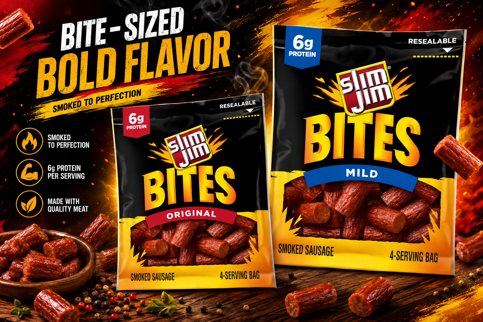 Slim Jim Bites 3.75OZ 1CT (C8) product image