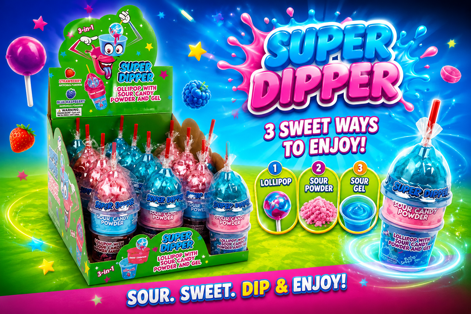 Super Dipper Lollipop 2.4OZ 12CT (C12) product image