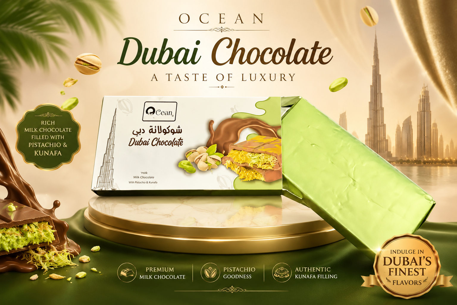 Ocean Dubai Chocolate 100Gm (C8) product image