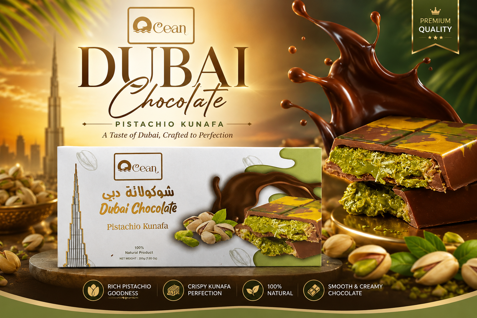 Ocean Dubai Chocolate 200Gm (C8) product image