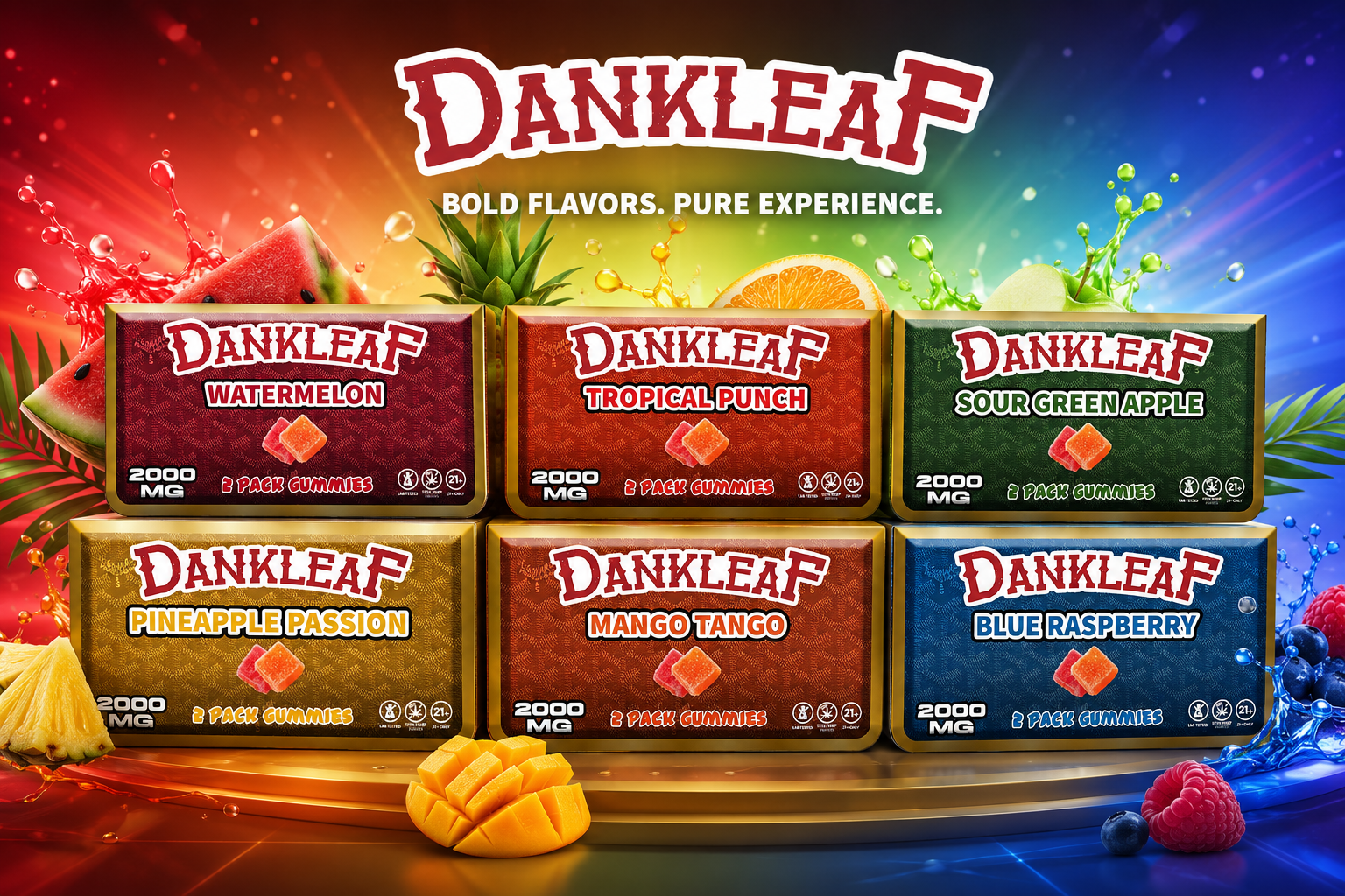 Dankleaf Gummies Delta 9 2000MG Per Pack 2/Pk 50CT (C12) product image