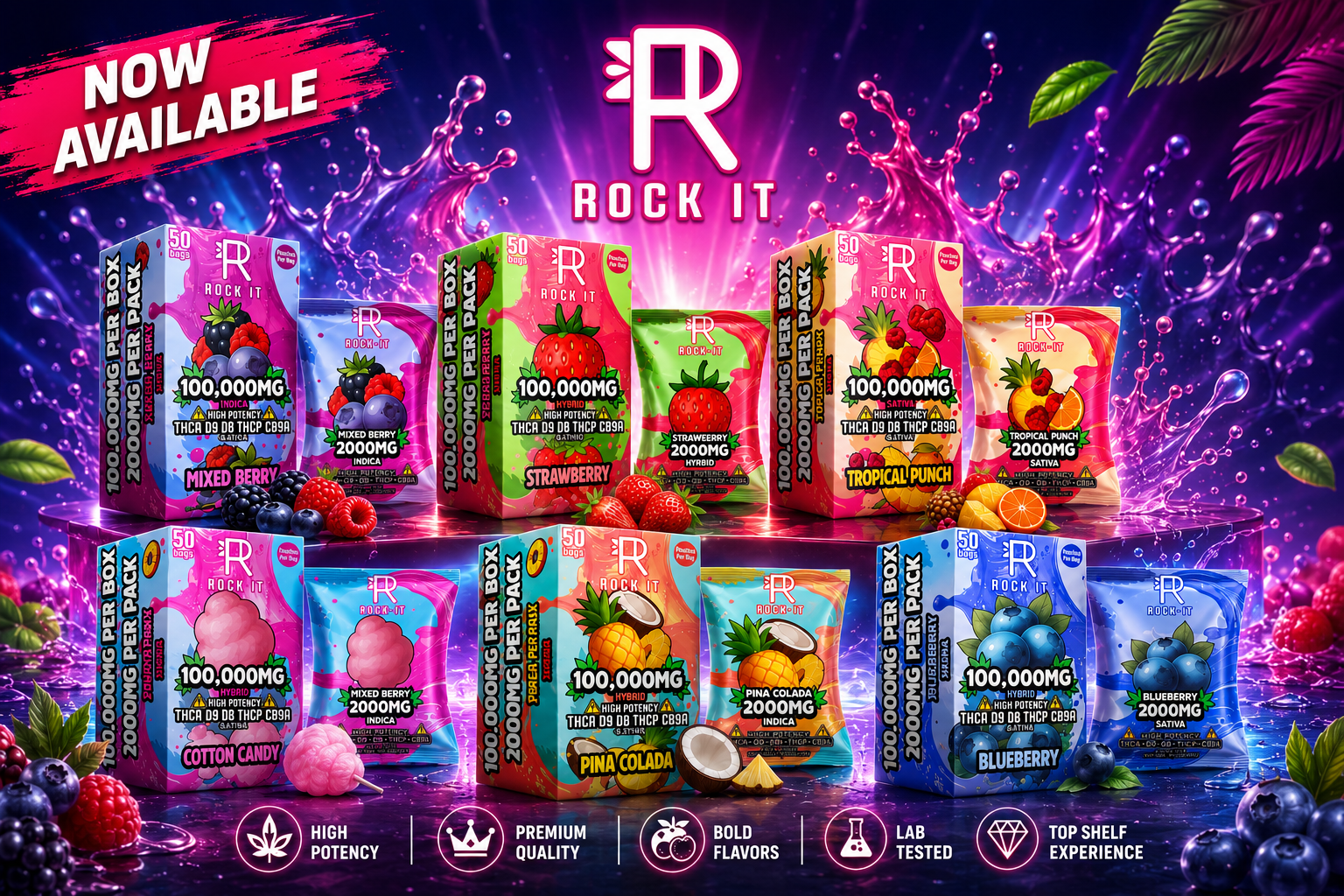 Rock IT 2000MG/bag 50CT THCP Gummies (C24) product image