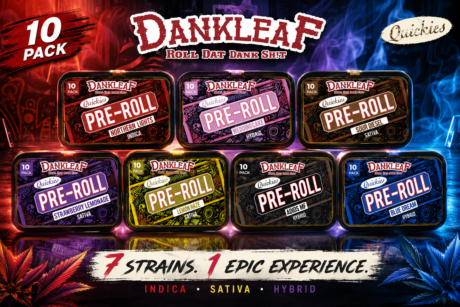 Dankleaf Quickies 0.50G Each Mini Pre-Rolls 10/Pk 10CT (C24) product image
