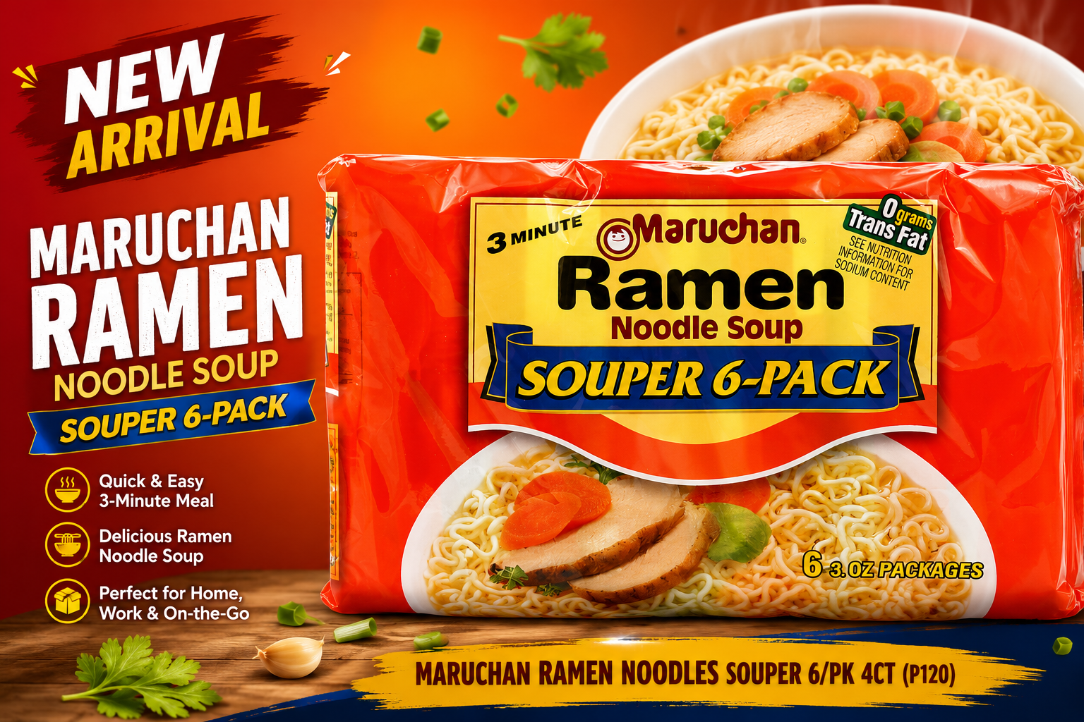 Maruchan Ramen Noodles Souper 6/Pk 4CT (P120) product image
