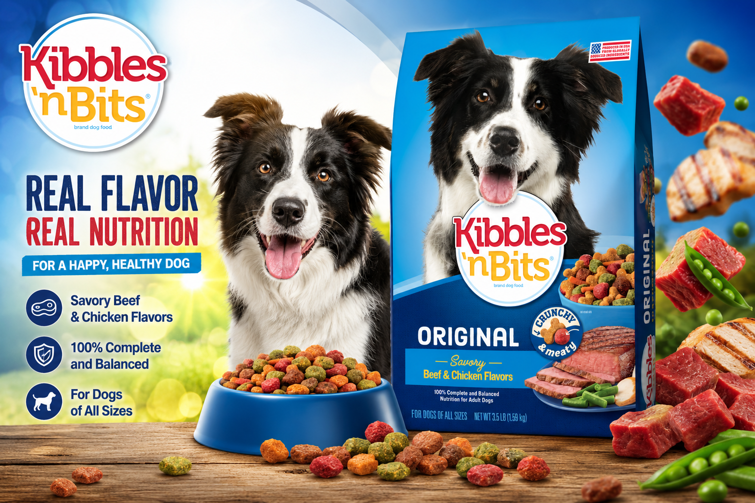 Dog Food Kibble N Bits Original Mini Bits Beef And Chicken 3.5LB 1CT (C4) product image