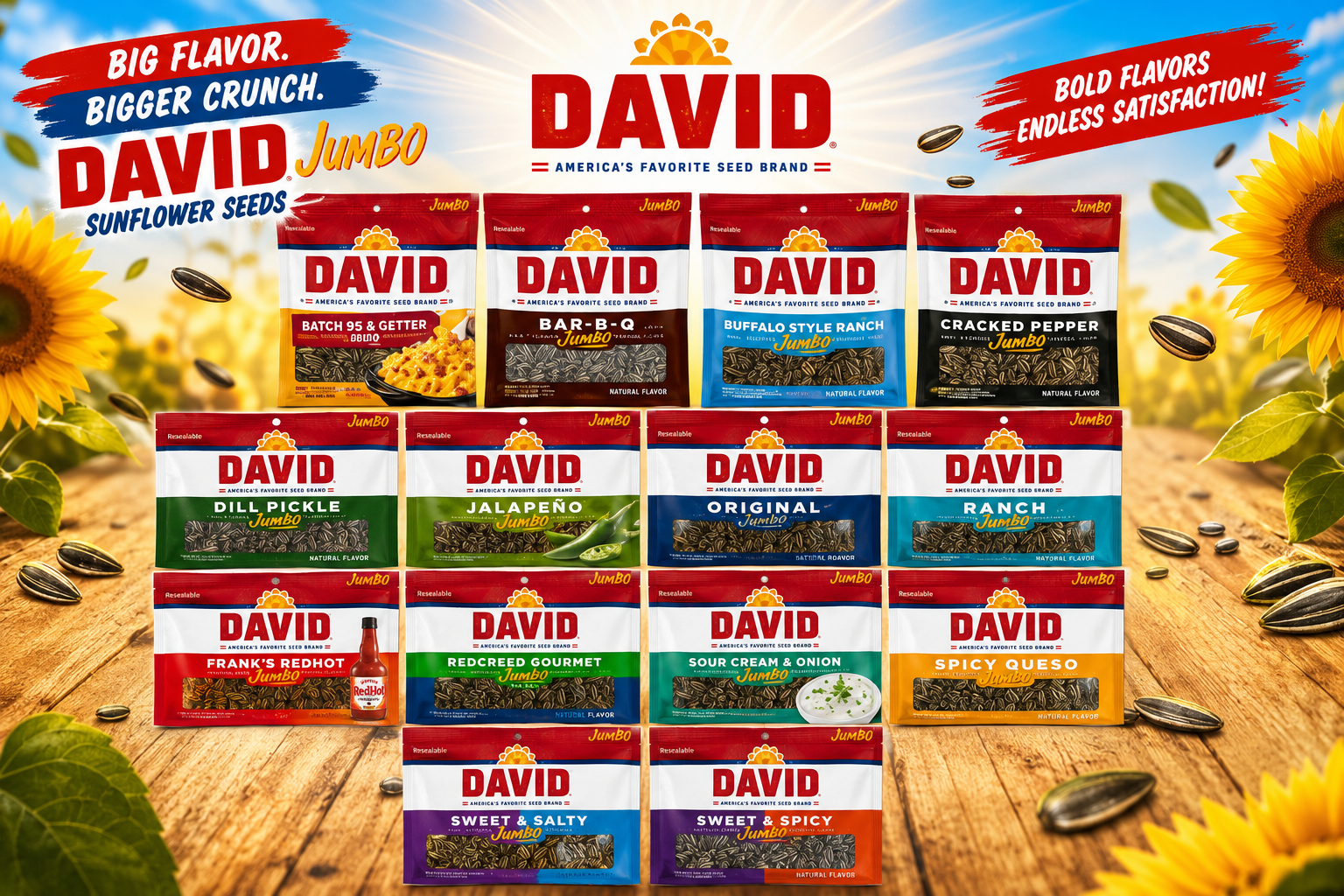 David Sunflower Jumbo 5.25OZ 1CT (C12) product image