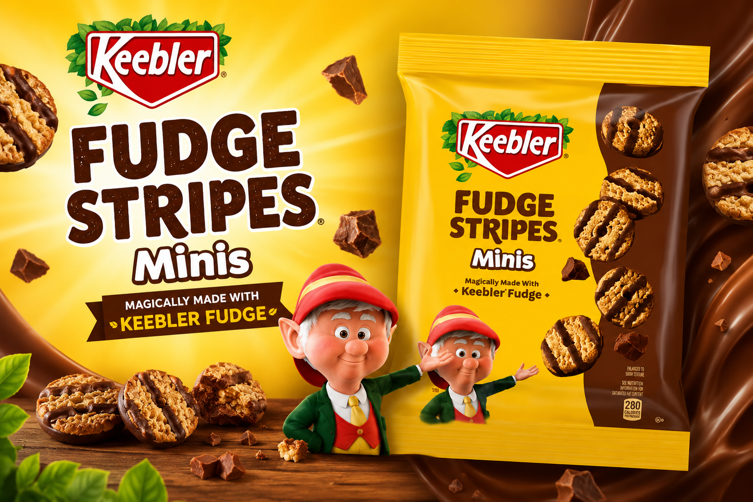 Keebler Fudge Stripes Mini 2OZ 1CT (C60) product image