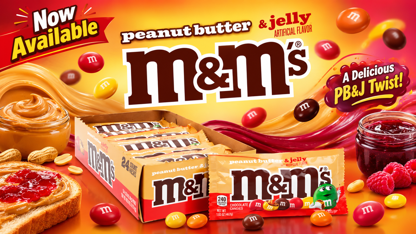 Mars 24CT Regular M&M Peanut Butter & Jelly (C12) product image