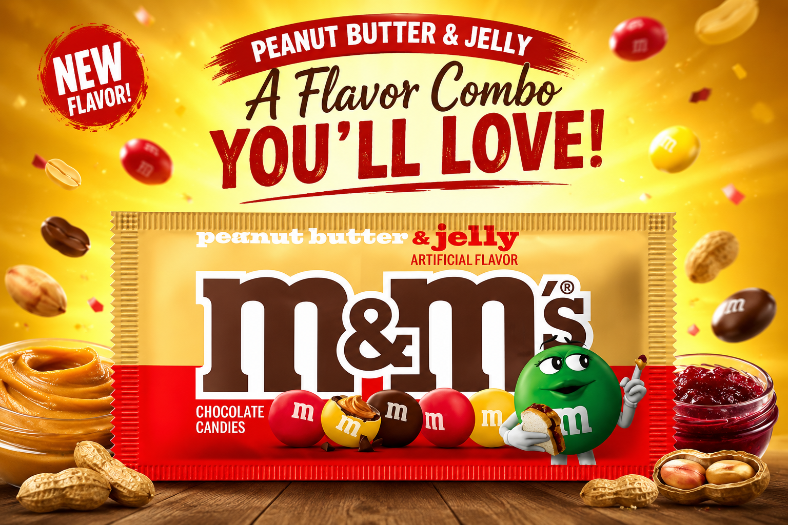 Mars 24CT King Size M&M Peanut Butter & Jelly (C6) product image