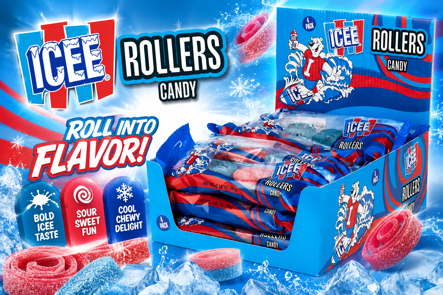 Koko Candy Icee Rollers 4/PK 16CT (C8) product image
