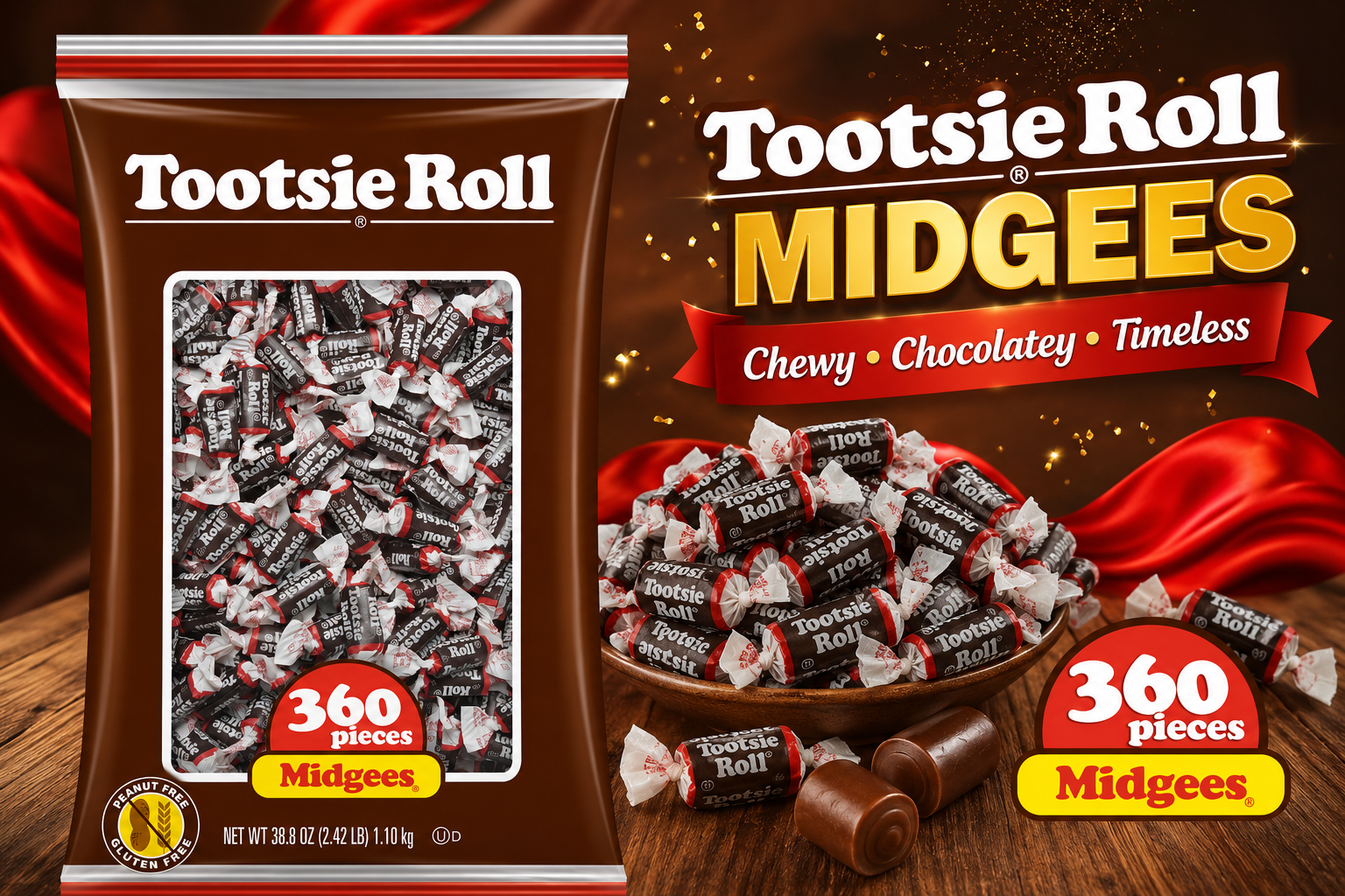Tootsie Roll Midgees 360/PK 1CT (C12) product image