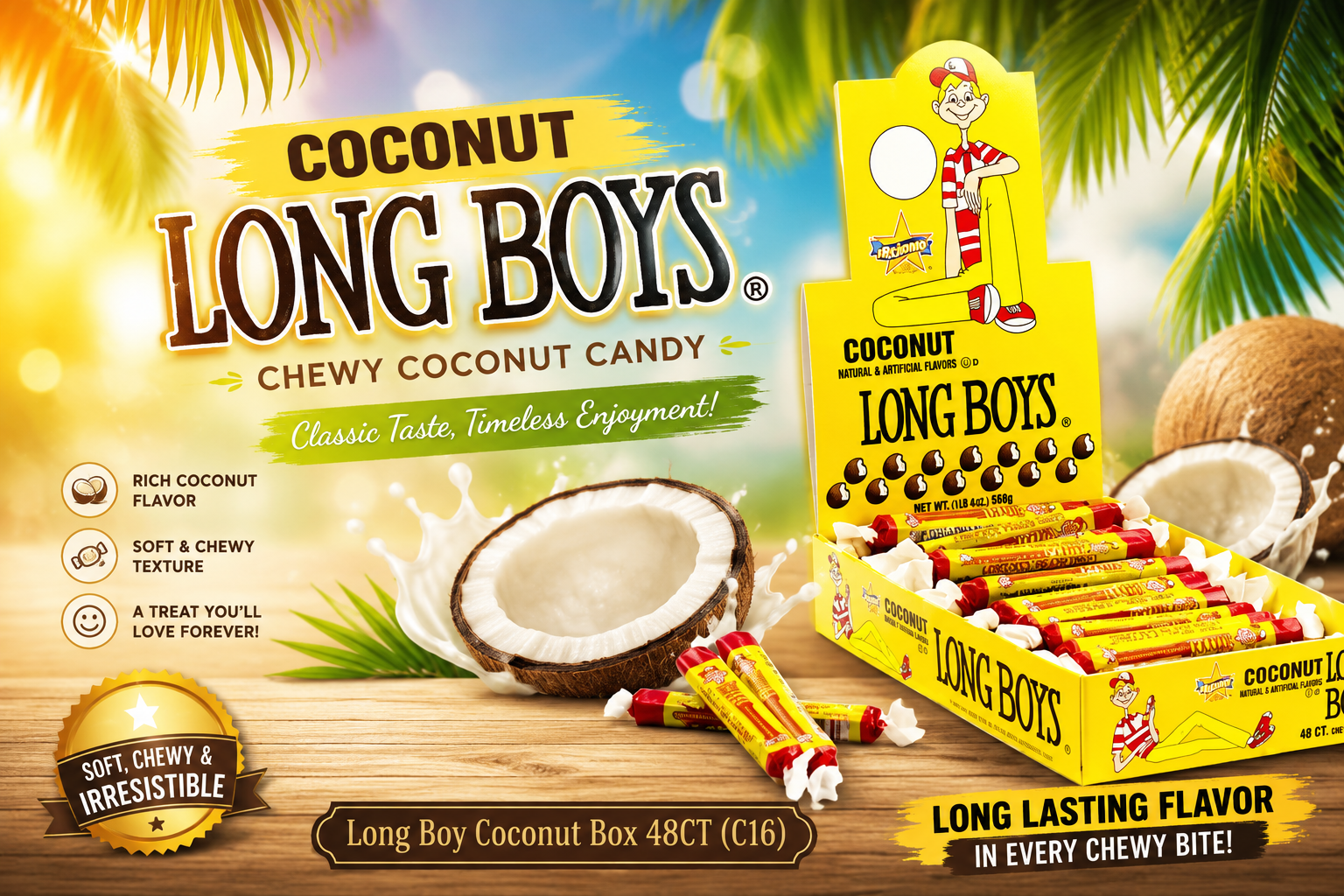 Long Boy Coconut Box 48CT (C16) product image