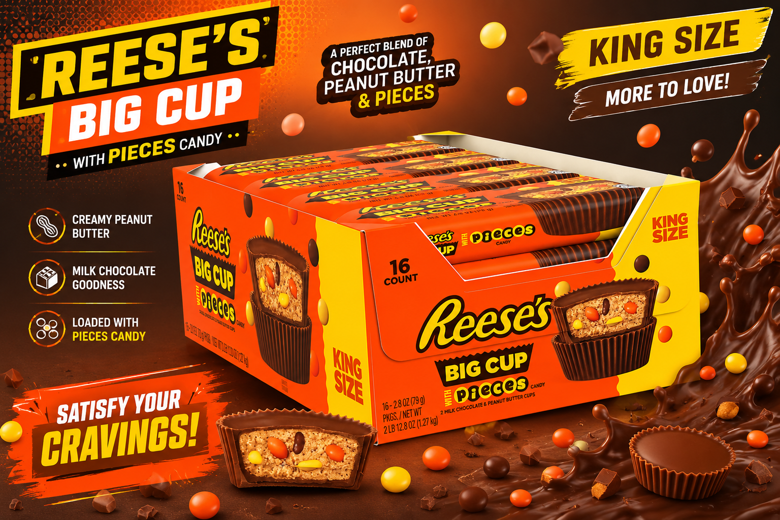 CN Hershey Reese Big Cup 16CT (C18) product image