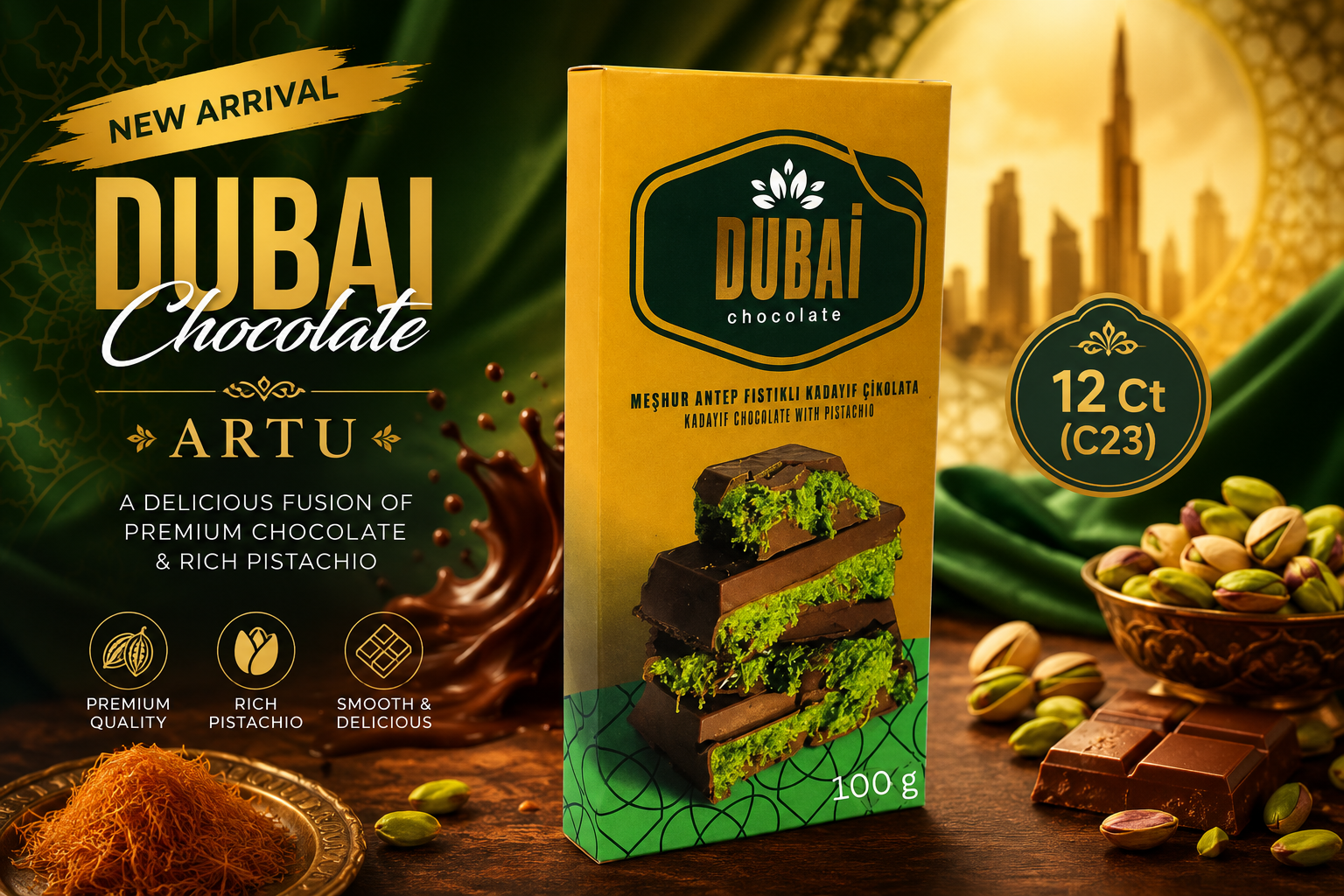 Dubai Chocolate Artu 100G 12Ct (C23) product image