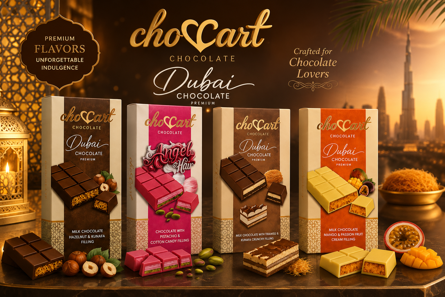 Dubai Milk Chocolate Choccart 50G 12Ct (C12) product image