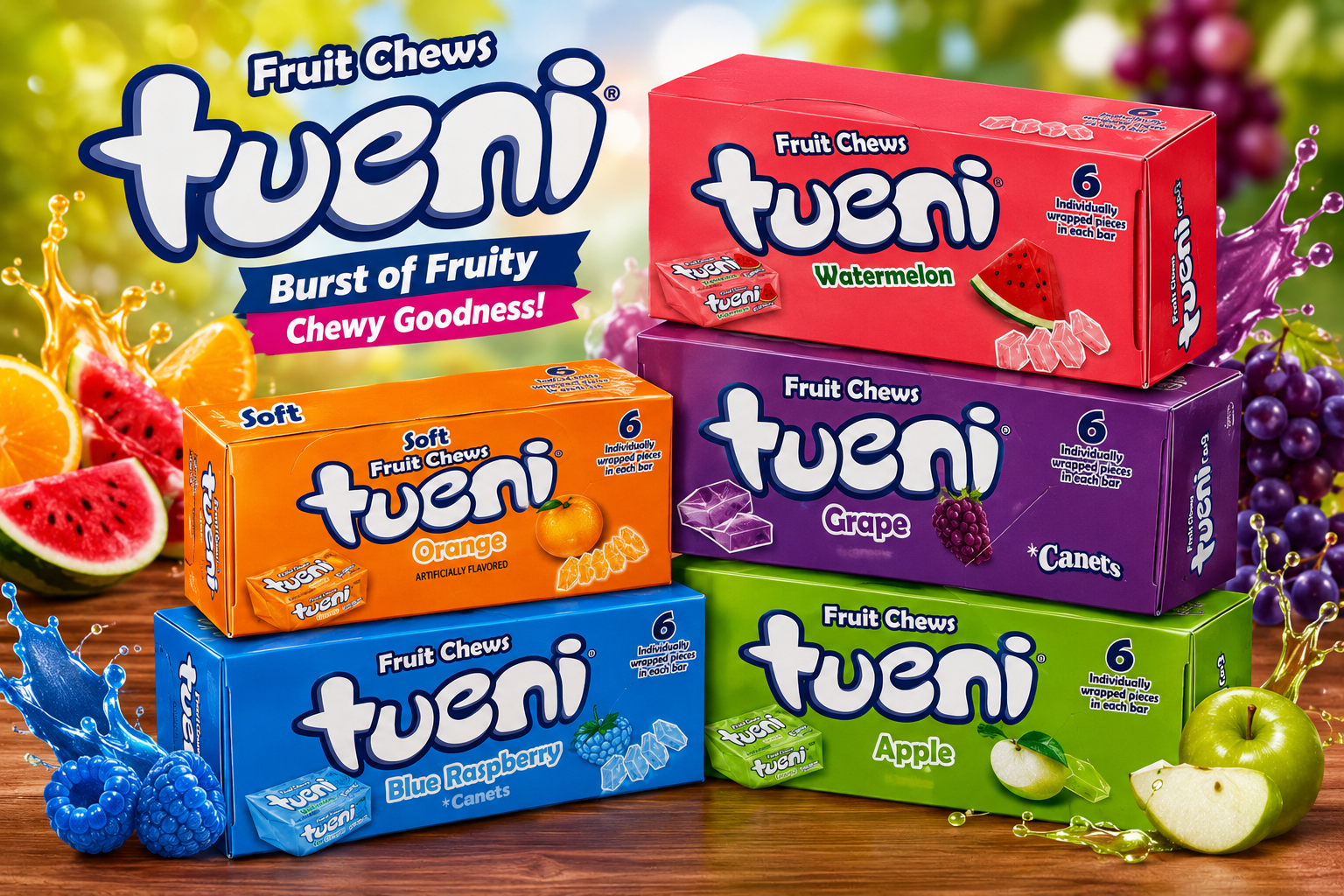Tueni Fruit Chews 0.93OZ 36CT (C12) product image