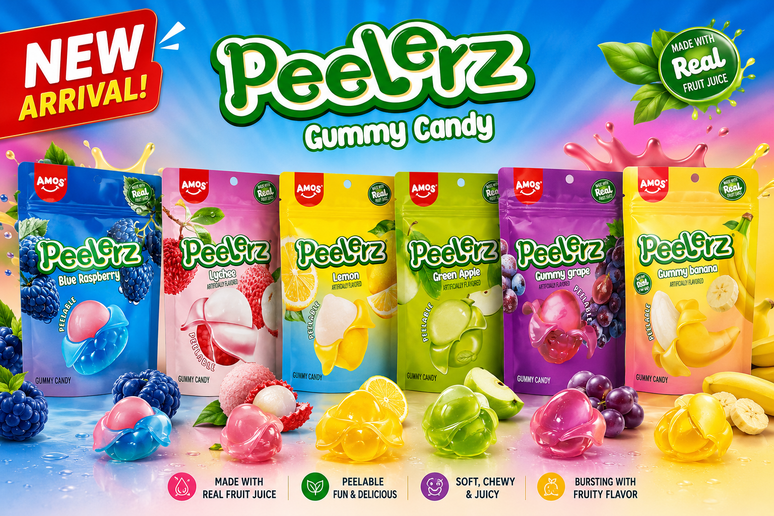 Peg Bag Amos Peelerz Gummy 6OZ 1CT (C12) product image