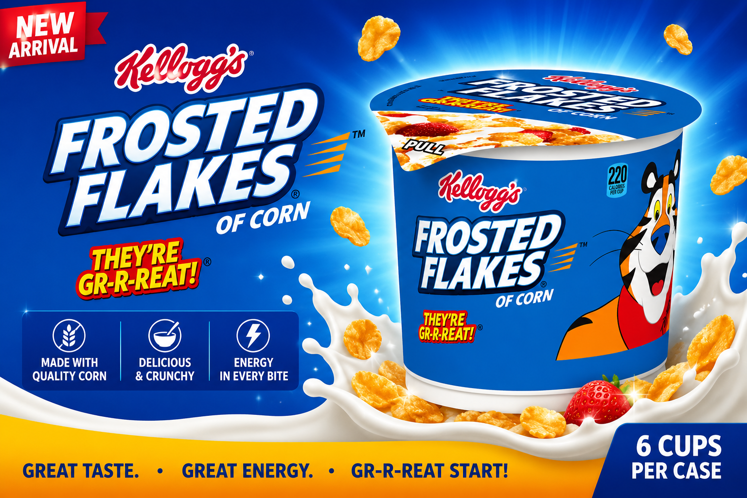 Kellogg's Frosted Flakes Cereal Cup 2.1OZ 6CT (C10) product image