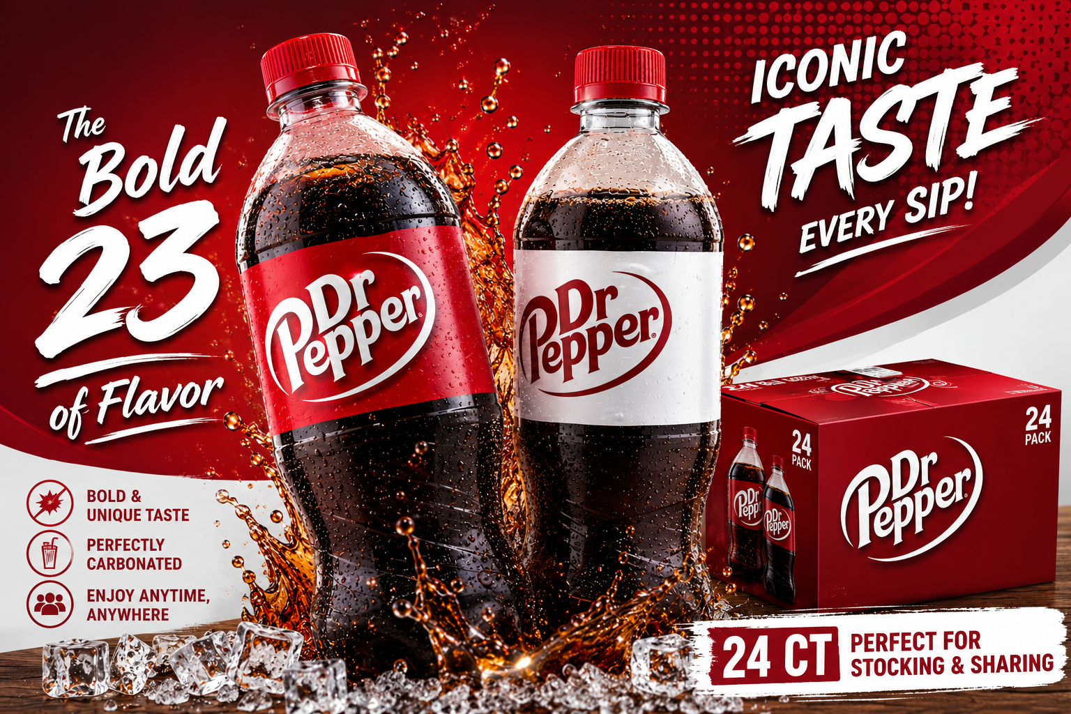 Bev Soda Dr Pepper 20OZ 24CT (P42) product image