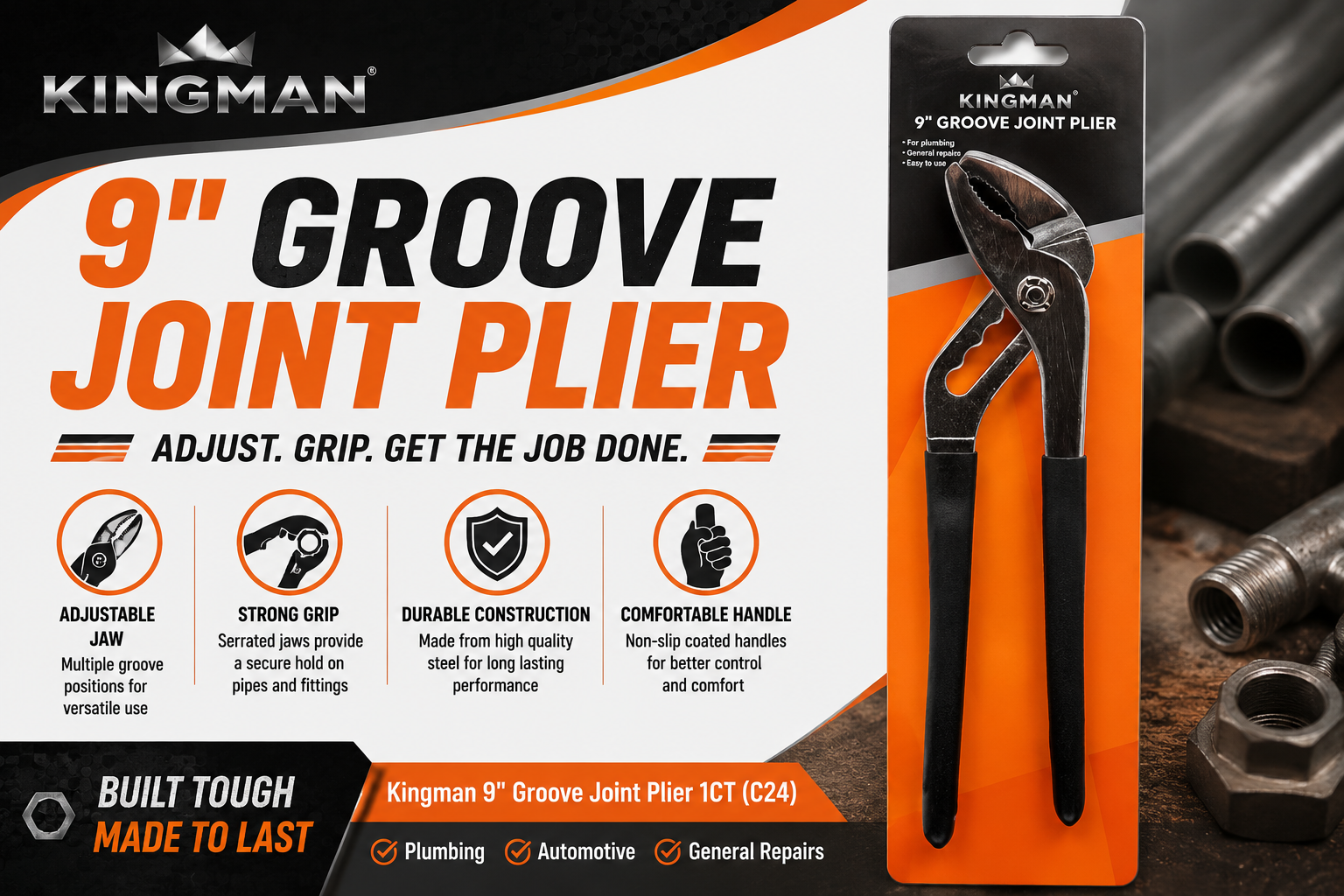 Kingman 9" Groove Joint Plier 1CT (C24) product image