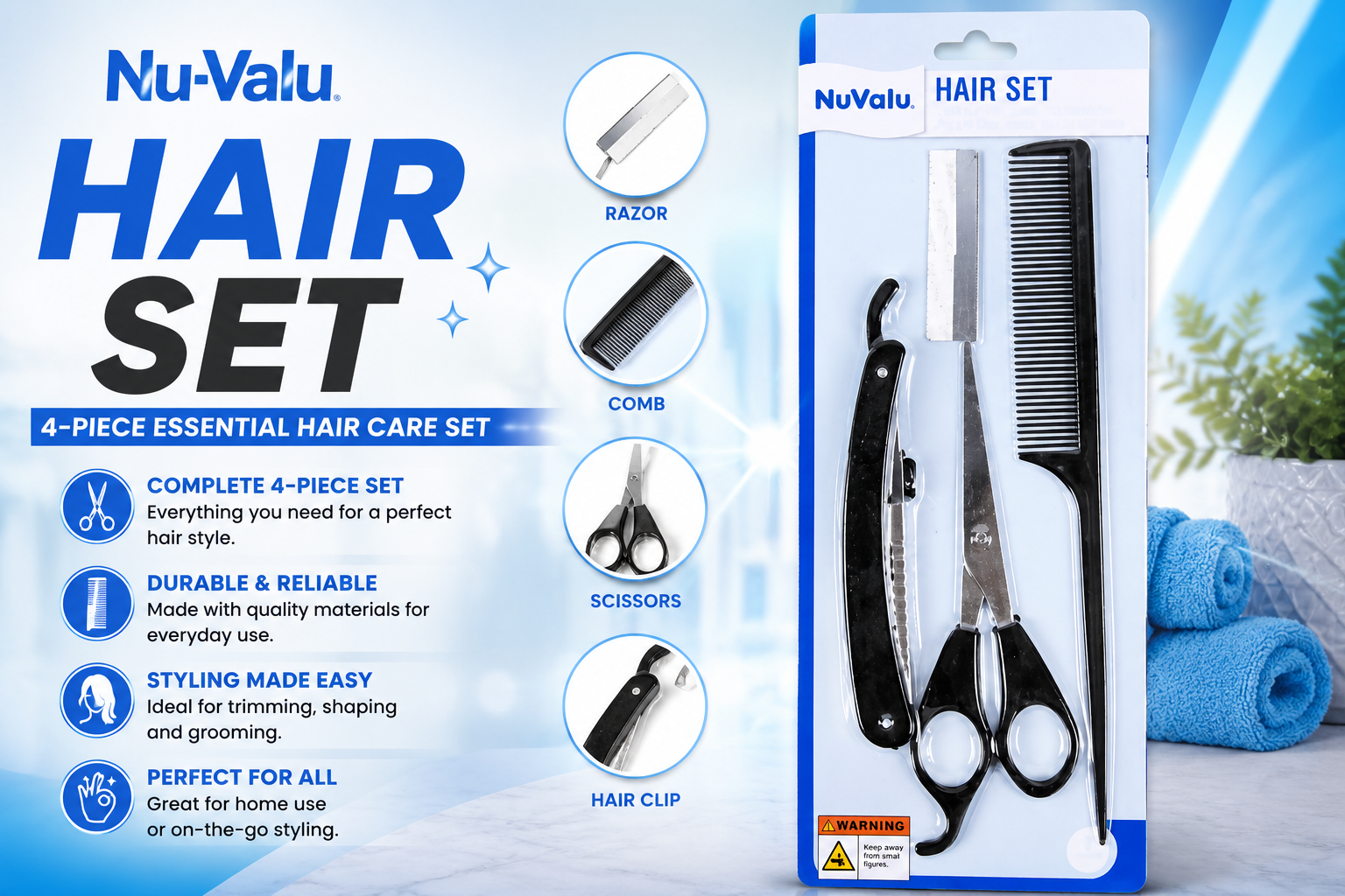 NuValu Hair Set 4Pc 1CT (C24) product image