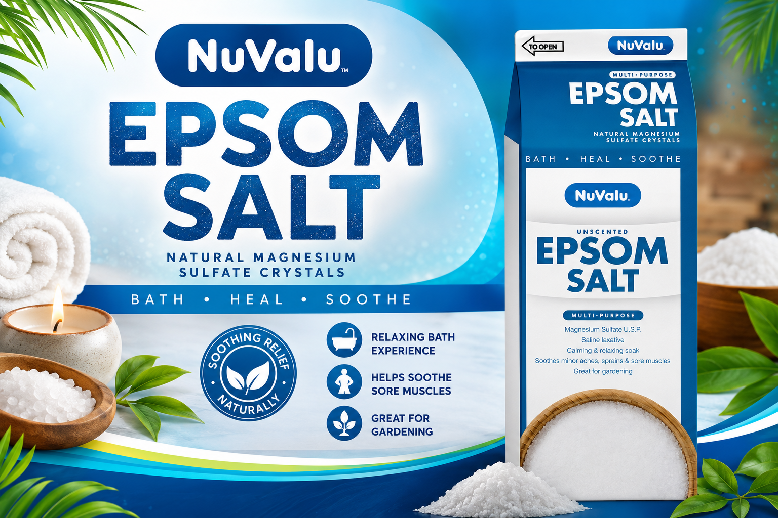 NuValu Epsom Salt Box 22OZ 1CT (C12) product image