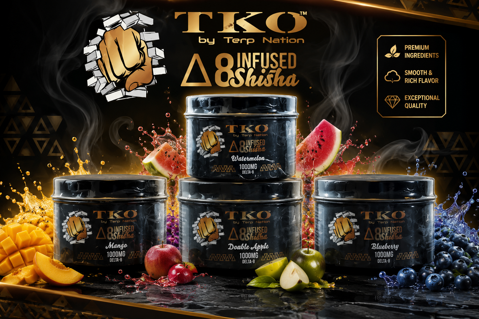Tko D8 Infused Shisha 1000MG 1CT product image