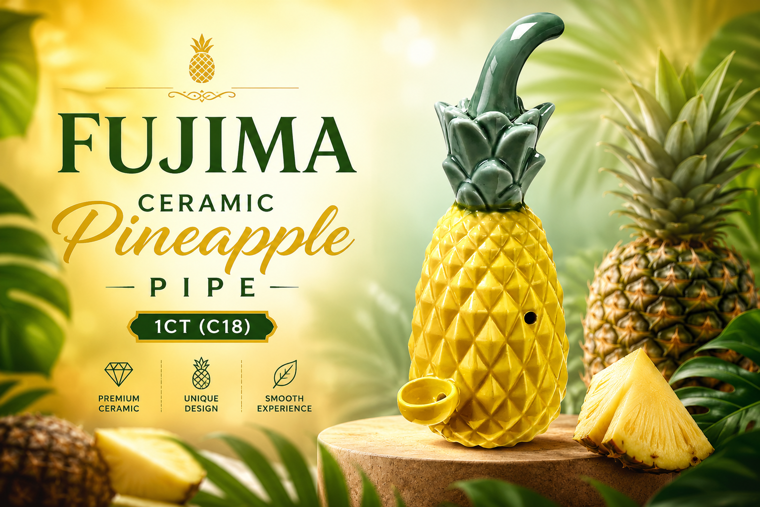Fujima Ceramic Pineapple Pipe 1CT (C18) C product image